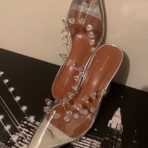 Clear Diamante Cake Stand Heeled Courts